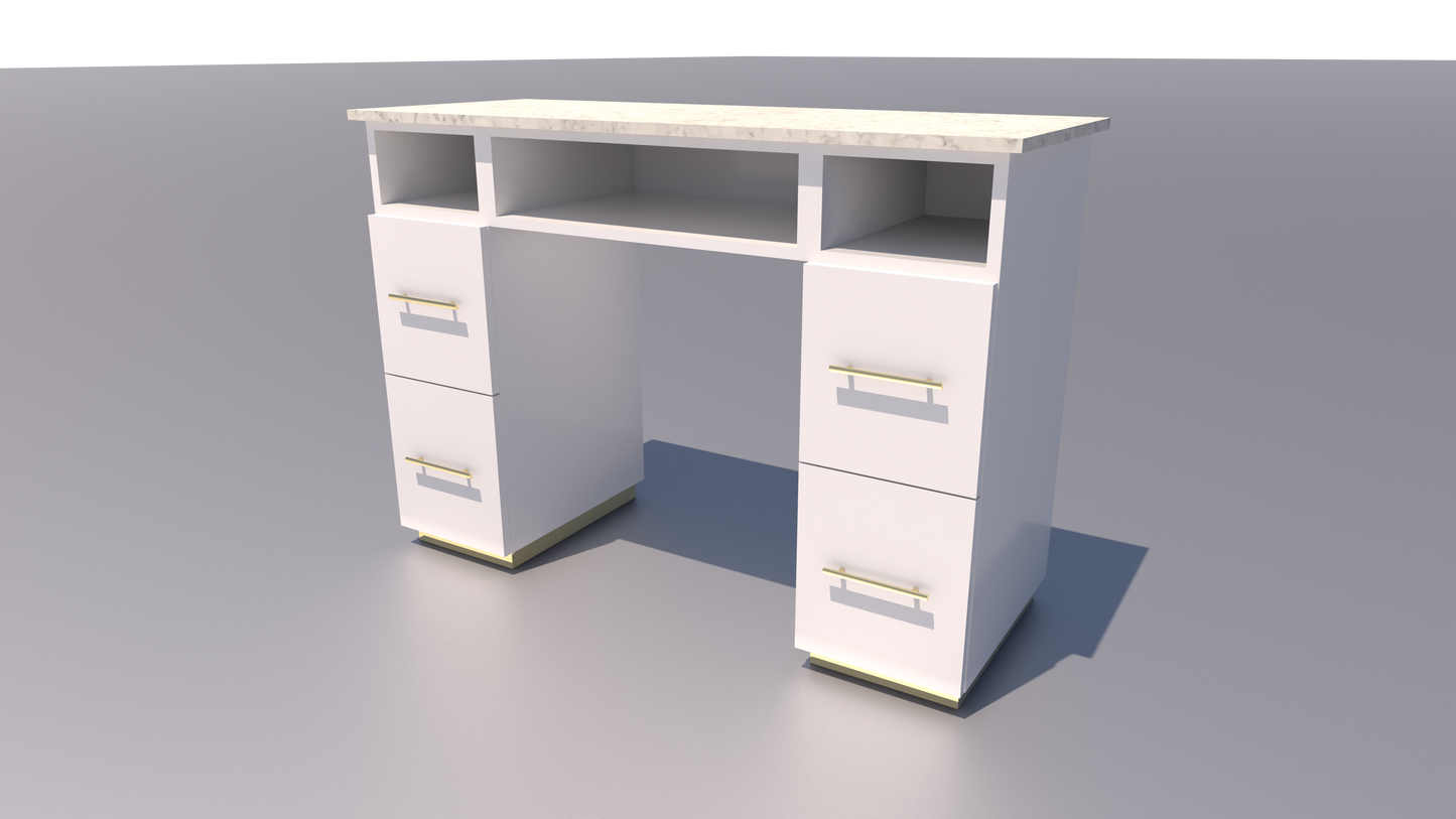 Ivory Gold Single Nail Table