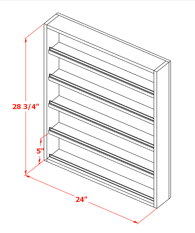 Nordic Elm Wall Mount Polish Rack