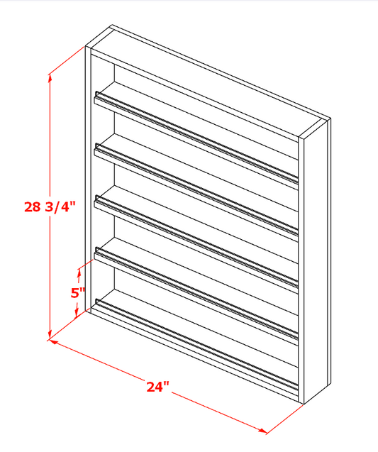 Nordic Elm Wall Mount Polish Rack